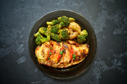 Rodajas de brócoli y coliflor con alcaparras