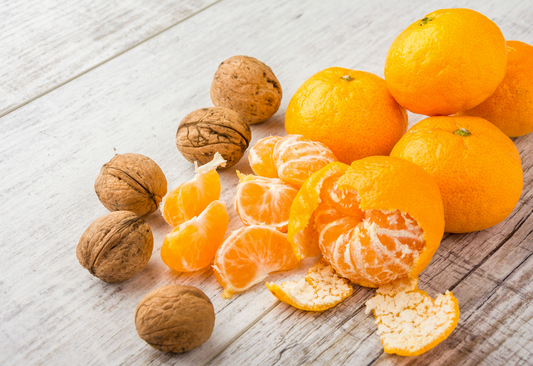 Mandarina y almendras