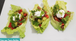 Tacos de lechuga rellenos con ternera
