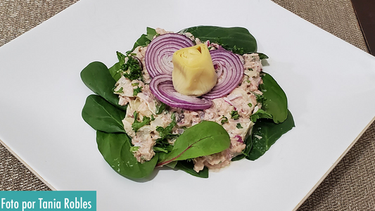 Ensalada de atún y alcachofas