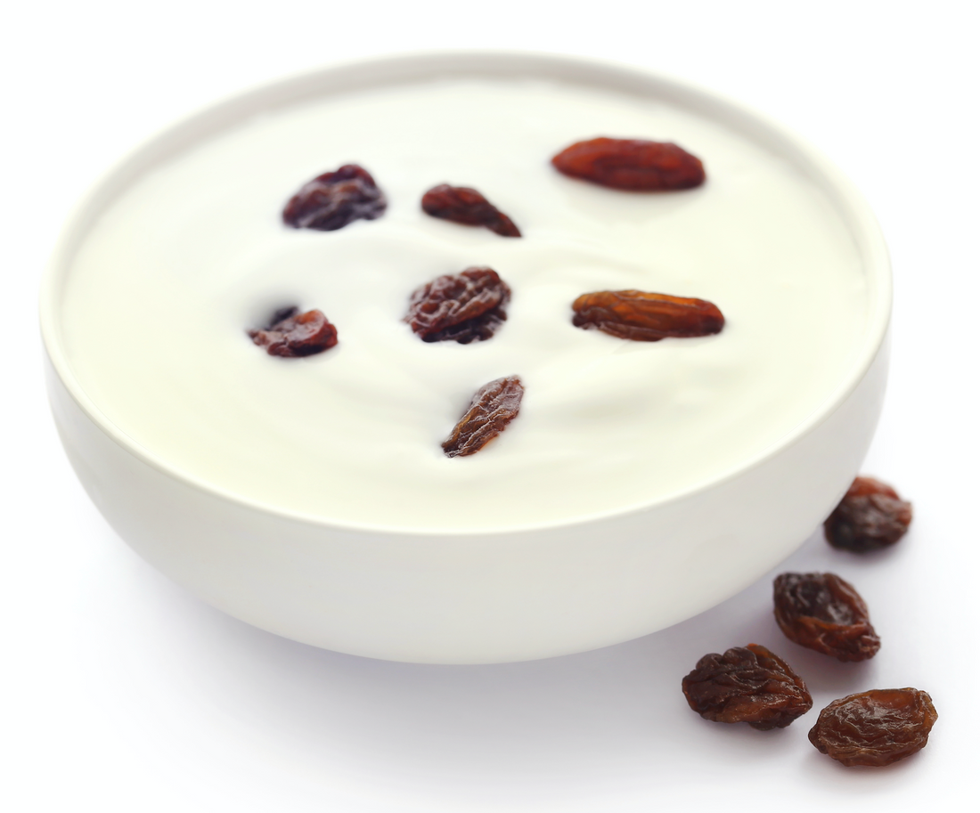 Tentación Saludable de Yogurt con Pasas