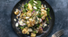 Ensalada de coliflor, espinacas y garbanzos