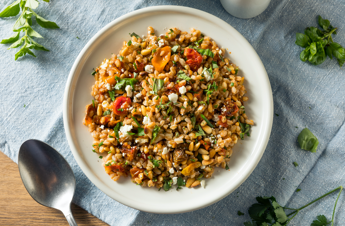 Risotto de pollo y farro