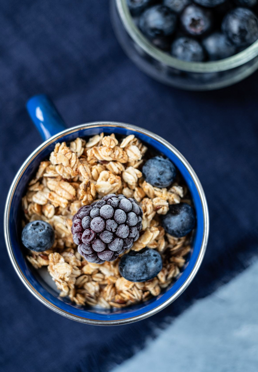 Pudín de avena y moras