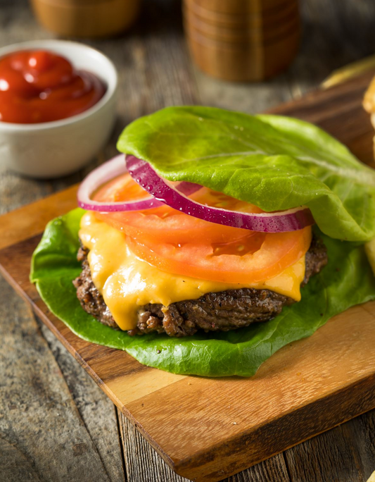 Hamburguesa en “pan” de lechuga