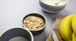 Avena con banana y almendras
