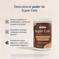 Envase de Super Café de Santo Remedio con sus beneficios: acelera el metabolismo, aumenta la energía y favorece la salud digestiva