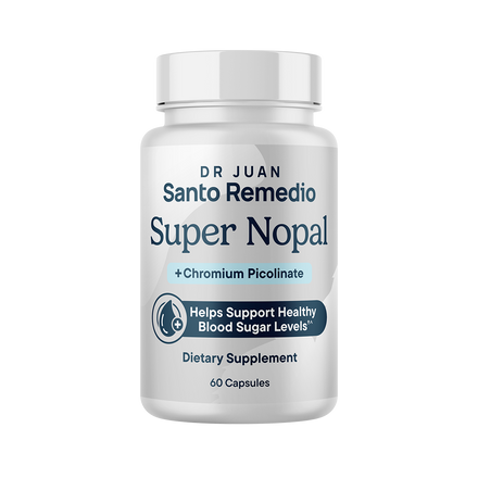 Super Nopal Santo Remedio — suplemento natural para el azúcar en la sangre, suministro de 1 mes