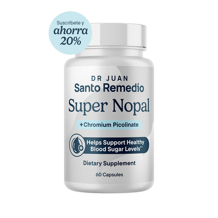 Super Nopal Santo Remedio — suplemento natural para el azúcar en la sangre, suministro de 1 mes
